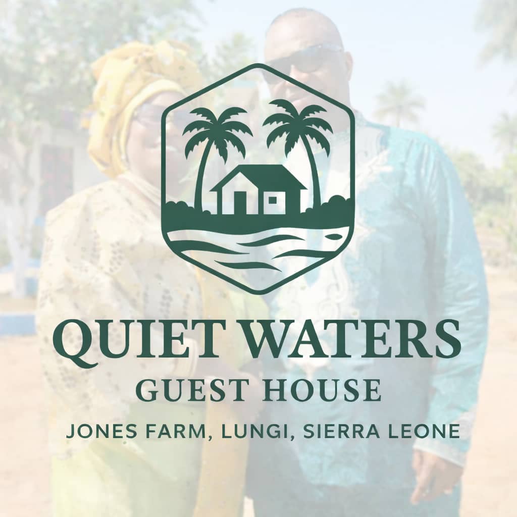 Quiet Waters Guest House logo — Jones Farm Lungi Sierra Leone
